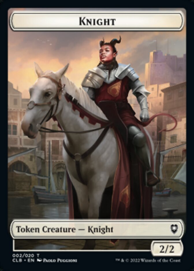 Treasure // Knight Double-sided Token [Commander Legends: Battle for Baldur's Gate Tokens] | Eastridge Sports Cards & Games