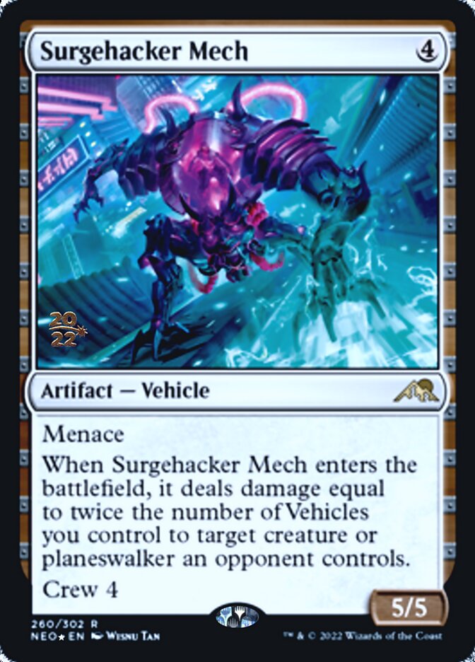 Surgehacker Mech [Kamigawa: Neon Dynasty Prerelease Promos] | Eastridge Sports Cards & Games