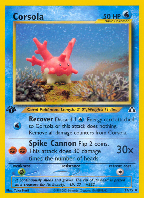 Corsola (37/75) [Neo Discovery 1st Edition] | Eastridge Sports Cards & Games