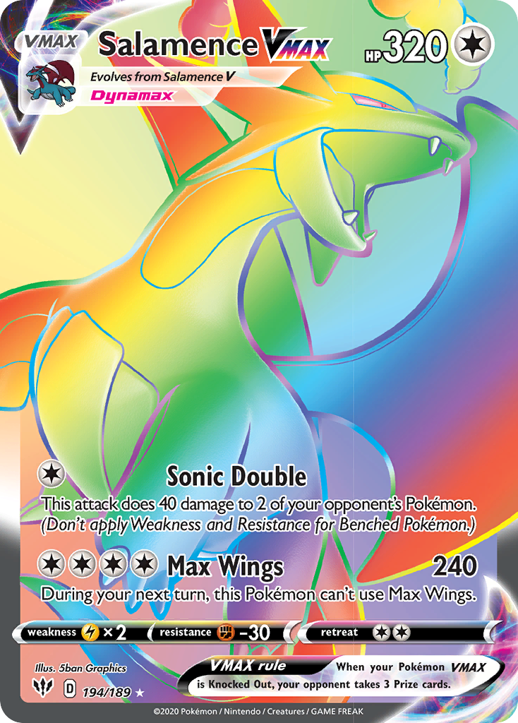 Salamence VMAX (194/189) [Sword & Shield: Darkness Ablaze] | Eastridge Sports Cards & Games