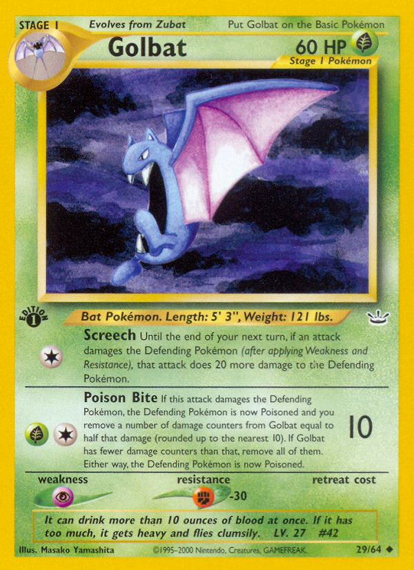 Golbat (29/64) [Neo Revelation 1st Edition] | Eastridge Sports Cards & Games
