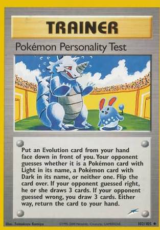 Pokemon Personality Test (102/105) [Neo Destiny Unlimited] | Eastridge Sports Cards & Games