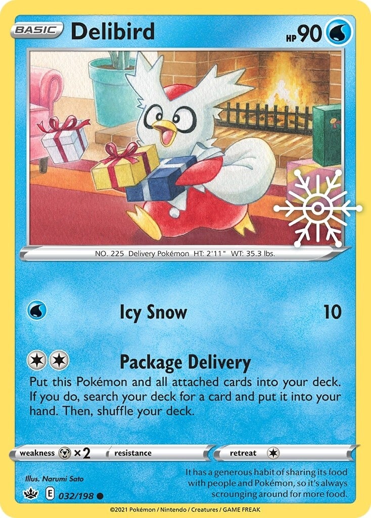 Delibird (032/198) (Holiday Calendar) [Sword & Shield: Chilling Reign] | Eastridge Sports Cards & Games