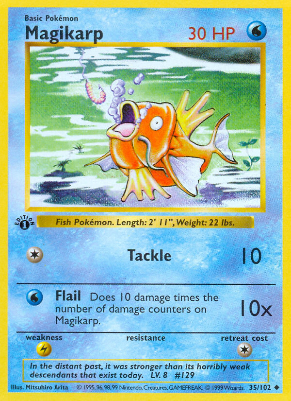 Magikarp (35/102) (Shadowless) [Base Set 1st Edition] | Eastridge Sports Cards & Games