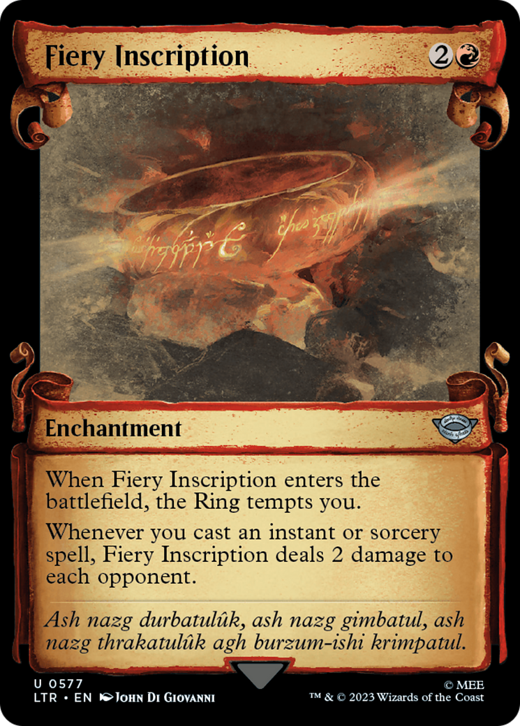 Fiery Inscription [The Lord of the Rings: Tales of Middle-Earth Showcase Scrolls] | Eastridge Sports Cards & Games