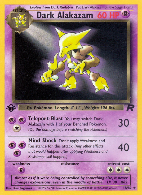 Dark Alakazam (18/82) [Team Rocket 1st Edition] | Eastridge Sports Cards & Games