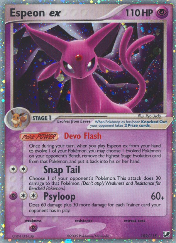 Espeon ex (102/115) [EX: Unseen Forces] | Eastridge Sports Cards & Games