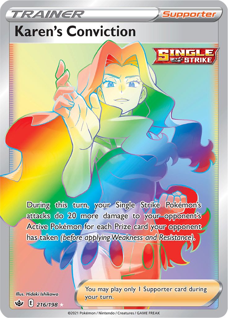 Karen's Conviction (216/198) [Sword & Shield: Chilling Reign] | Eastridge Sports Cards & Games