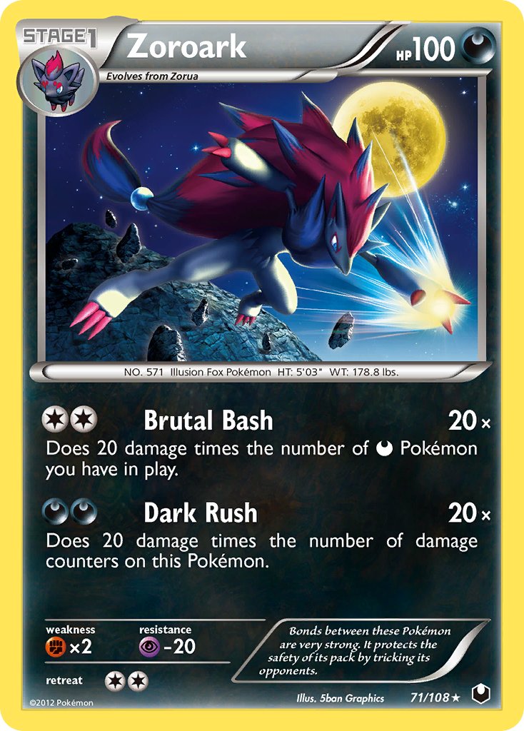 Zoroark (71/108) (Cracked Ice Holo) (Theme Deck Exclusive) [Black & White: Dark Explorers] | Eastridge Sports Cards & Games