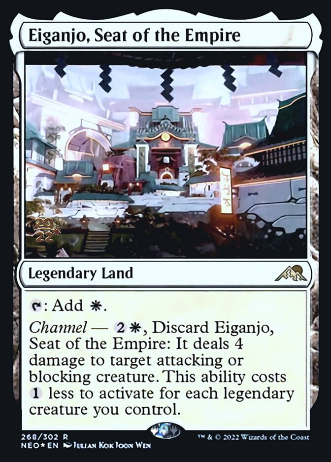 Eiganjo, Seat of the Empire [Kamigawa: Neon Dynasty Prerelease Promos] | Eastridge Sports Cards & Games