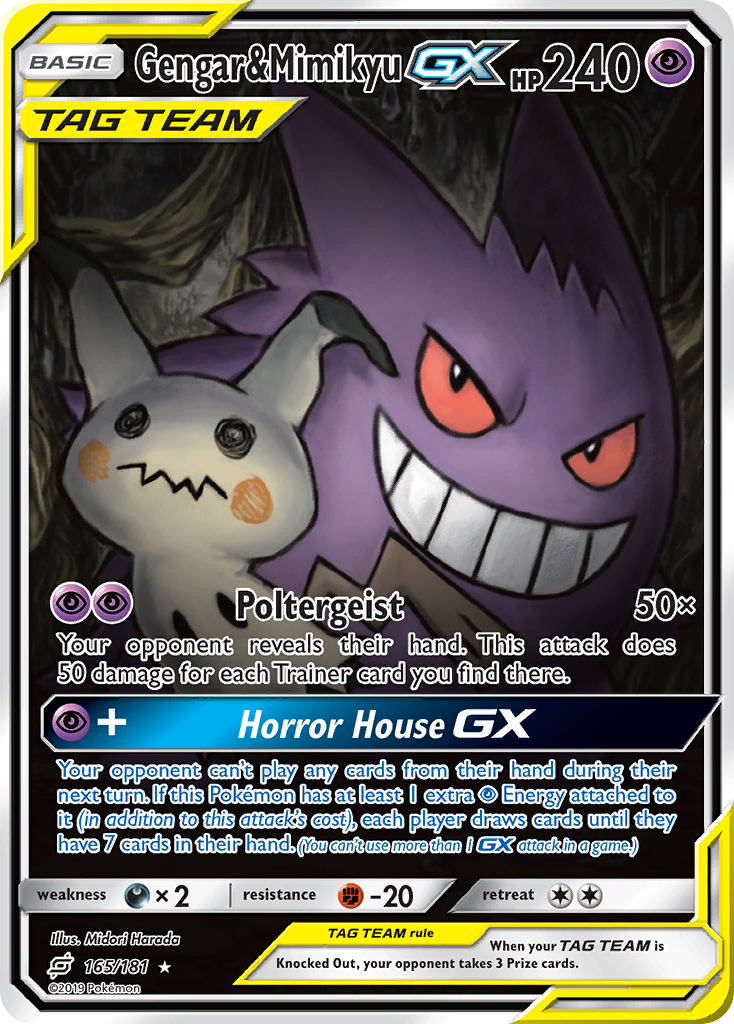 Gengar & Mimikyu GX (165/181) [Sun & Moon: Team Up] | Eastridge Sports Cards & Games