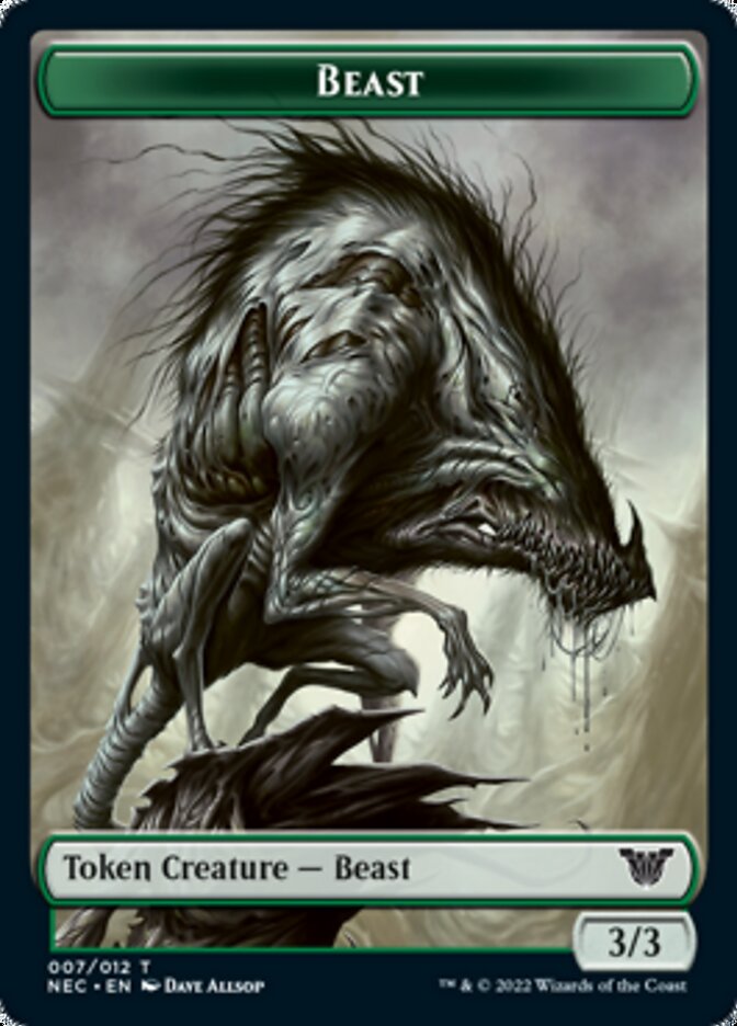 Beast // Treasure Double-sided Token [Kamigawa: Neon Dynasty Commander Tokens] | Eastridge Sports Cards & Games