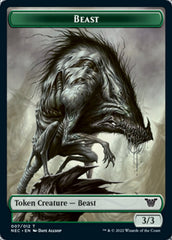 Beast // Treasure Double-sided Token [Kamigawa: Neon Dynasty Commander Tokens] | Eastridge Sports Cards & Games