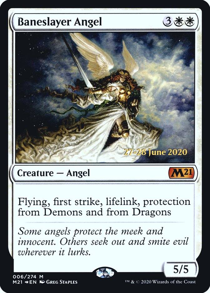 Baneslayer Angel  [Core Set 2021 Prerelease Promos] | Eastridge Sports Cards & Games