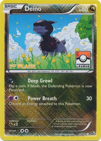 Deino (97/113) (League Promo 1st Place) [Black & White: Legendary Treasures] | Eastridge Sports Cards & Games