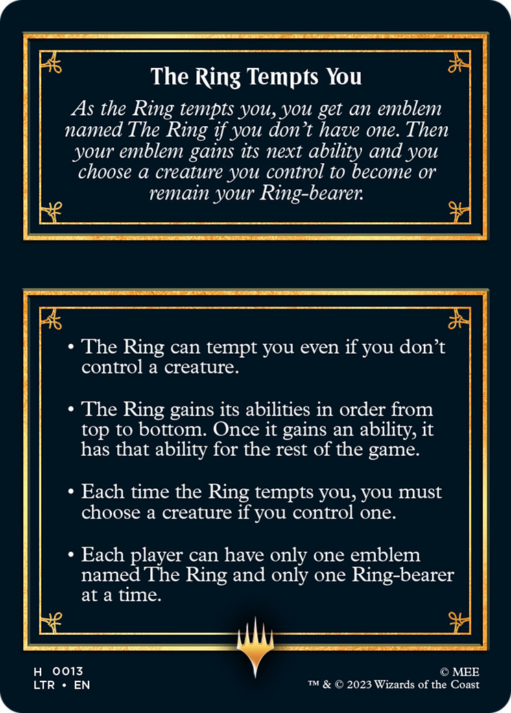 The Ring [The Lord of the Rings: Tales of Middle-Earth Tokens] | Eastridge Sports Cards & Games