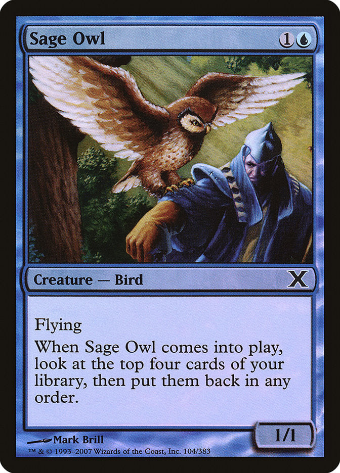 Sage Owl (Premium Foil) [Tenth Edition] | Eastridge Sports Cards & Games