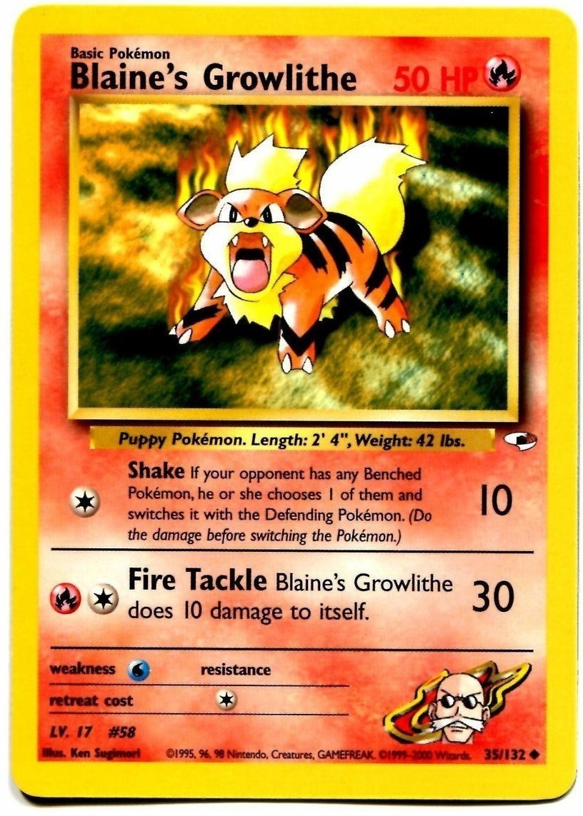 Blaine's Growlithe (35/132) [Gym Heroes Unlimited] | Eastridge Sports Cards & Games