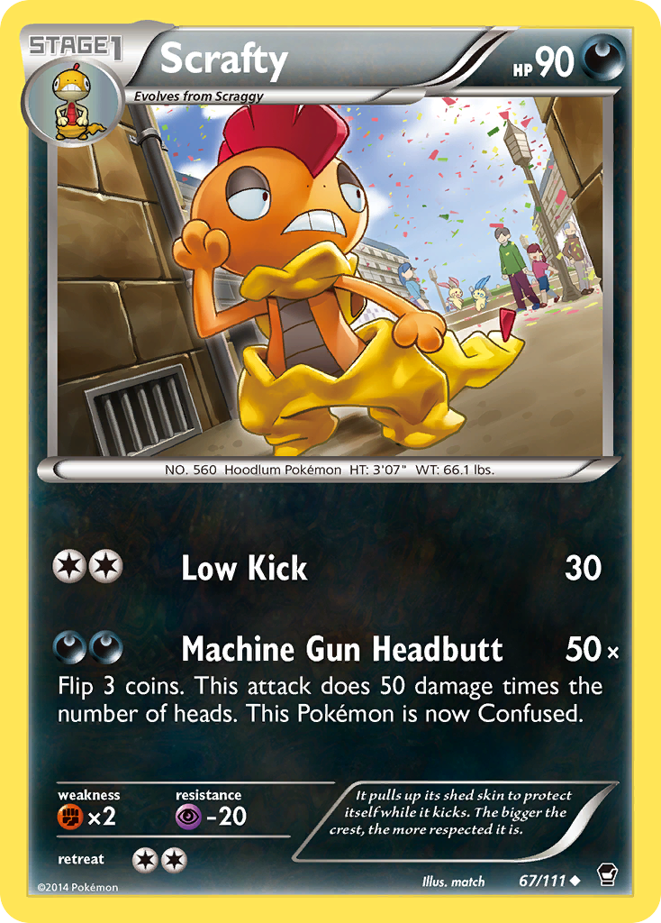 Scrafty (67/111) [XY: Furious Fists] | Eastridge Sports Cards & Games