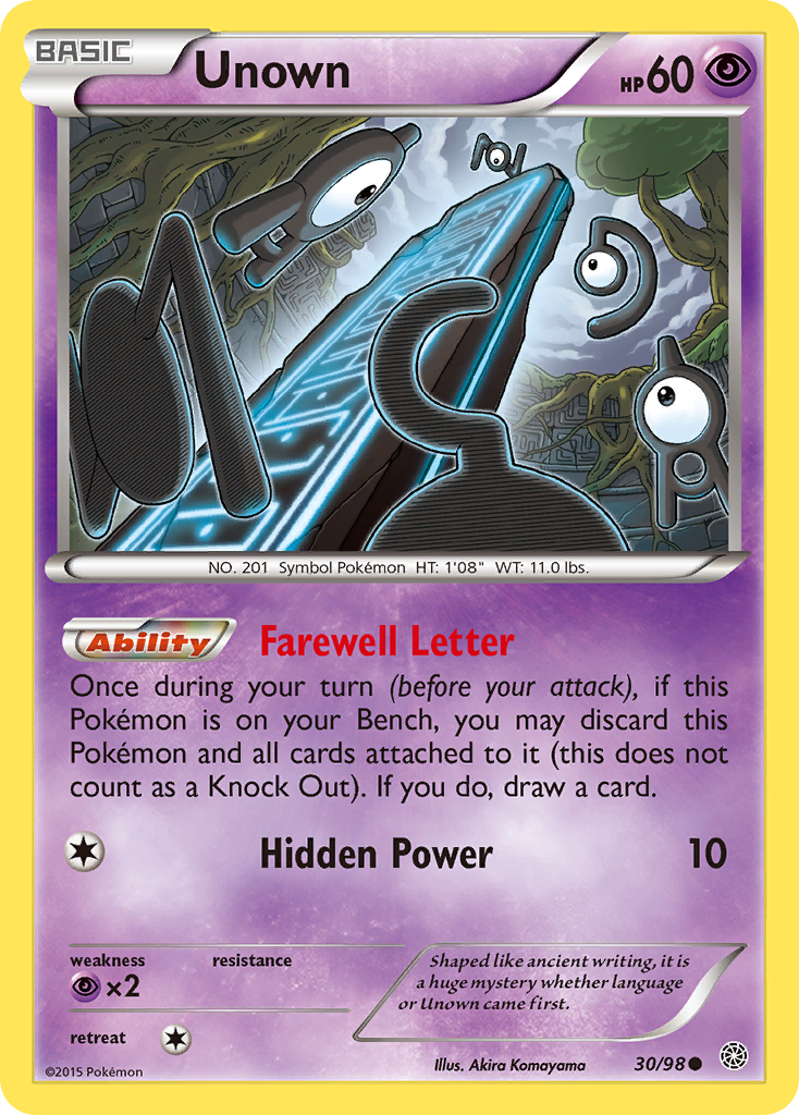 Unown (30/98) [XY: Ancient Origins] | Eastridge Sports Cards & Games