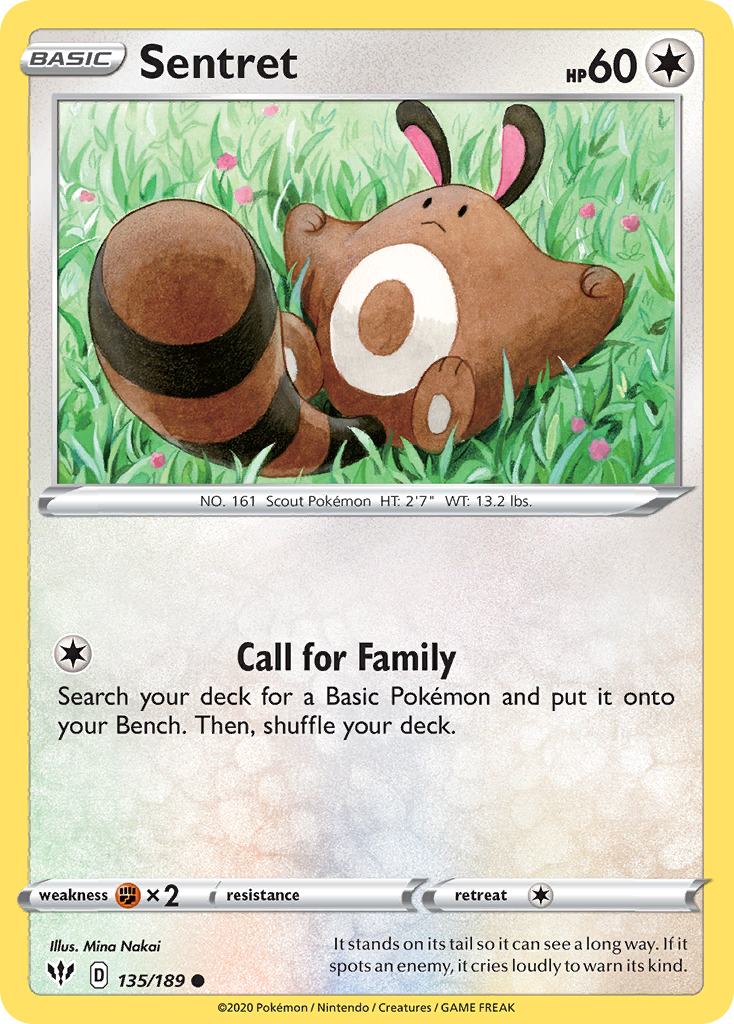 Sentret (135/189) [Sword & Shield: Darkness Ablaze] | Eastridge Sports Cards & Games