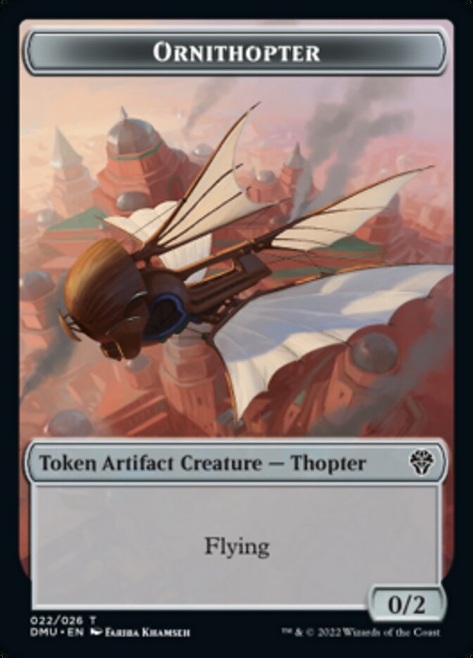 Phyrexian // Ornithopter Double-sided Token [Dominaria United Tokens] | Eastridge Sports Cards & Games