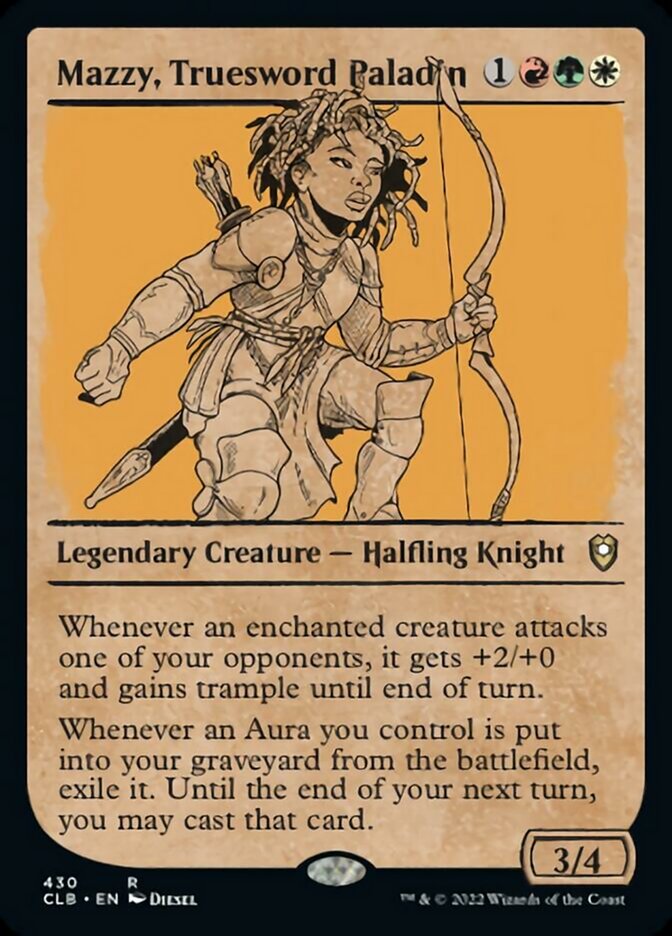 Mazzy, Truesword Paladin (Showcase) [Commander Legends: Battle for Baldur's Gate] | Eastridge Sports Cards & Games