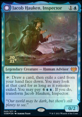 Jacob Hauken, Inspector // Hauken's Insight [Innistrad: Crimson Vow Prerelease Promos] | Eastridge Sports Cards & Games