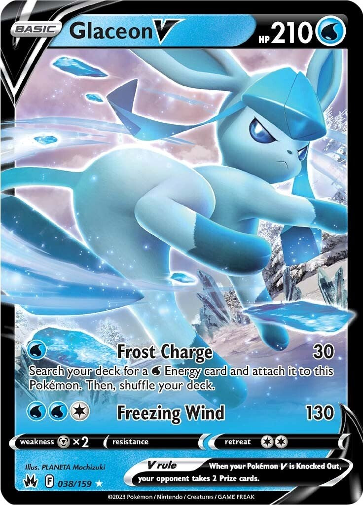 Glaceon V (038/159) [Sword & Shield: Crown Zenith] | Eastridge Sports Cards & Games