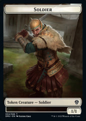 Soldier // Wurm Double-sided Token [Dominaria United Tokens] | Eastridge Sports Cards & Games