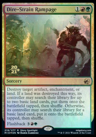 Dire-Strain Rampage [Innistrad: Midnight Hunt Prerelease Promos] | Eastridge Sports Cards & Games