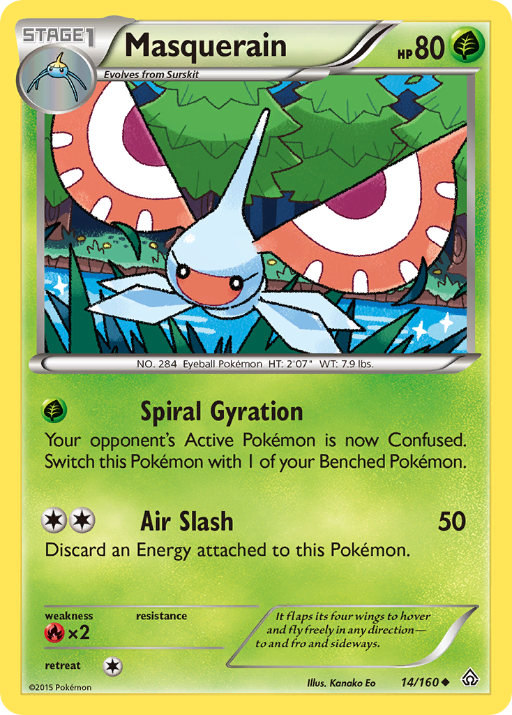 Masquerain (14/160) [XY: Primal Clash] | Eastridge Sports Cards & Games