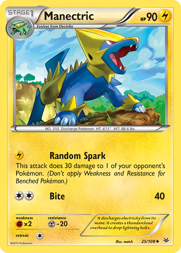 Manectric (25/108) [XY: Roaring Skies] | Eastridge Sports Cards & Games