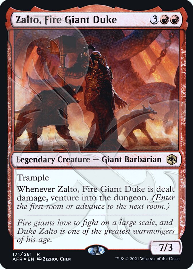 Zalto, Fire Giant Duke (Ampersand Promo) [Dungeons & Dragons: Adventures in the Forgotten Realms Promos] | Eastridge Sports Cards & Games