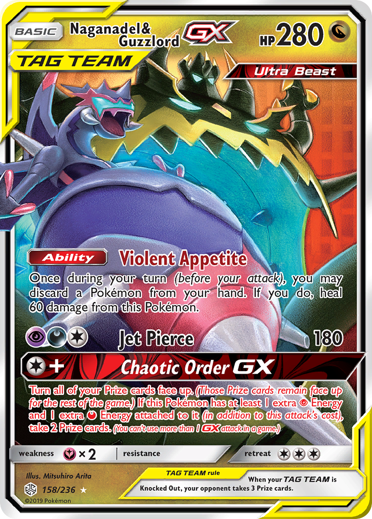 Naganadel & Guzzlord GX (158/236) [Sun & Moon: Cosmic Eclipse] | Eastridge Sports Cards & Games