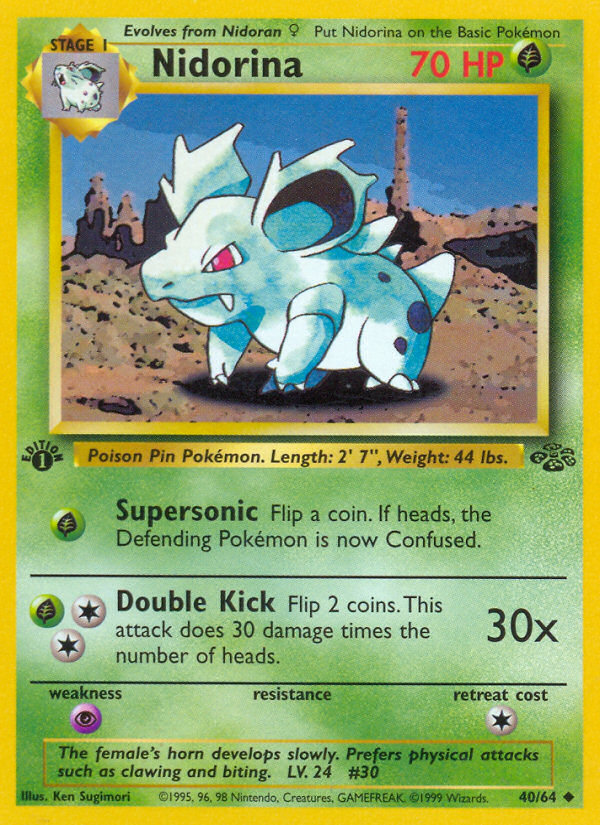Nidorina (40/64) [Jungle 1st Edition] | Eastridge Sports Cards & Games
