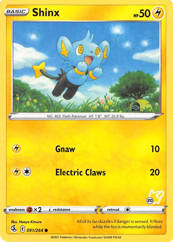 Shinx (091/264) (Pikachu Stamp #20) [Battle Academy 2022] | Eastridge Sports Cards & Games