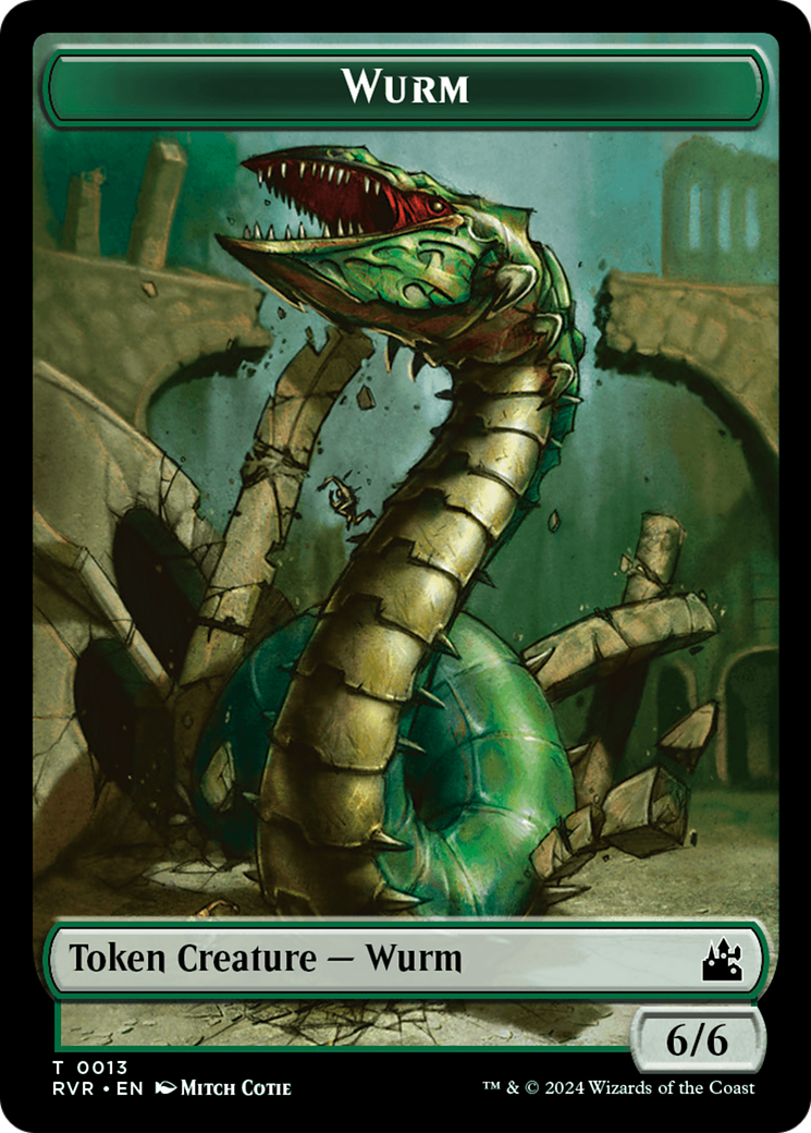 Bird // Wurm Double-Sided Token [Ravnica Remastered Tokens] | Eastridge Sports Cards & Games