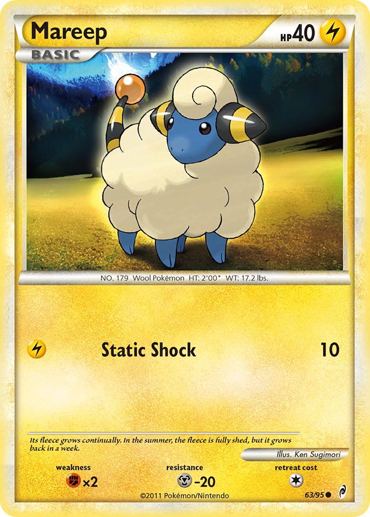 Mareep (63/95) [HeartGold & SoulSilver: Call of Legends] | Eastridge Sports Cards & Games