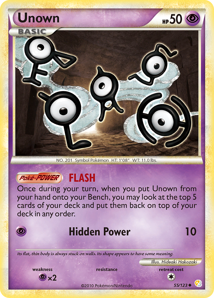 Unown (55/123) [HeartGold & SoulSilver: Base Set] | Eastridge Sports Cards & Games