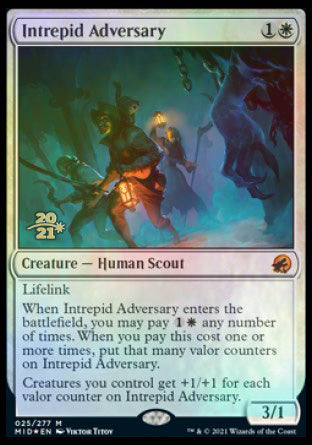 Intrepid Adversary [Innistrad: Midnight Hunt Prerelease Promos] | Eastridge Sports Cards & Games