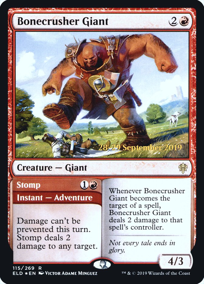 Bonecrusher Giant // Stomp  [Throne of Eldraine Prerelease Promos] | Eastridge Sports Cards & Games