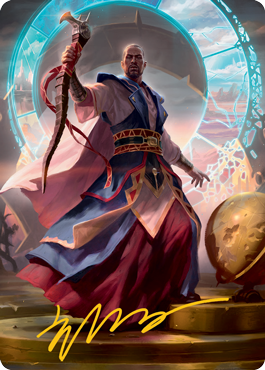 Teferi, Who Slows the Sunset Art Card (Gold-Stamped Signature) [Innistrad: Midnight Hunt Art Series] | Eastridge Sports Cards & Games
