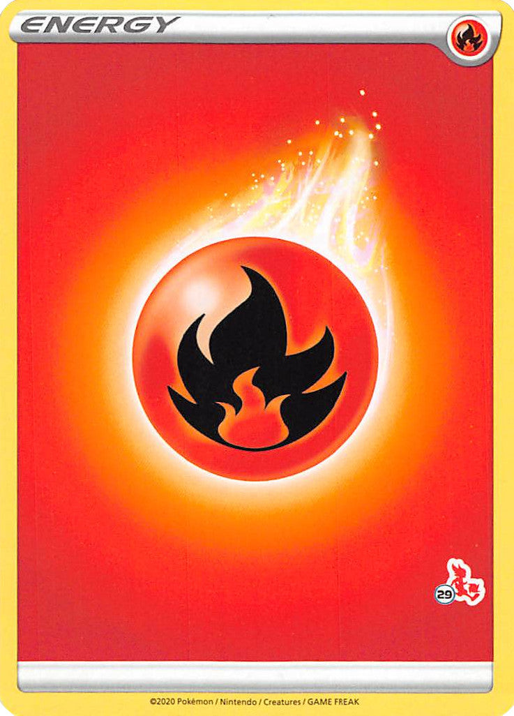 Fire Energy (Cinderace Stamp #29) [Battle Academy 2022] | Eastridge Sports Cards & Games