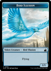 Elf Knight // Bird Illusion Double-Sided Token [Ravnica Remastered Tokens] | Eastridge Sports Cards & Games