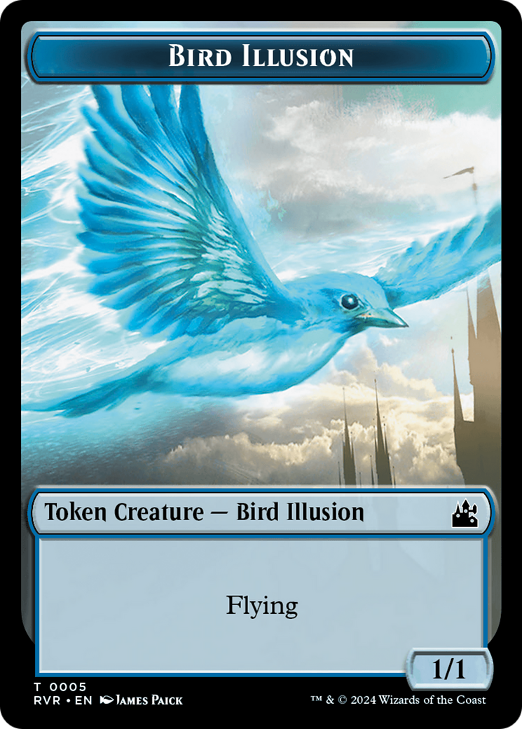 Goblin (0008) // Bird Illusion Double-Sided Token [Ravnica Remastered Tokens] | Eastridge Sports Cards & Games