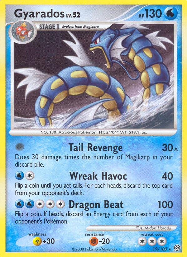 Gyarados (19/100) (Theme Deck Exclusive) [Diamond & Pearl: Stormfront] | Eastridge Sports Cards & Games