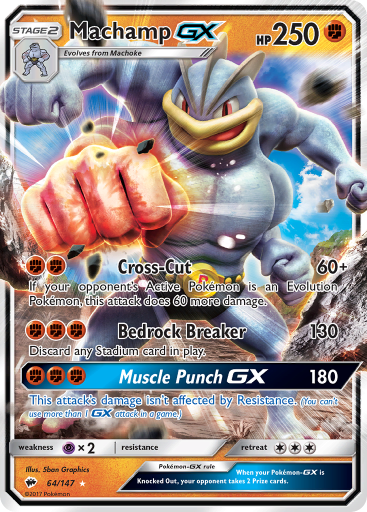 Machamp GX (64/147) [Sun & Moon: Burning Shadows] | Eastridge Sports Cards & Games