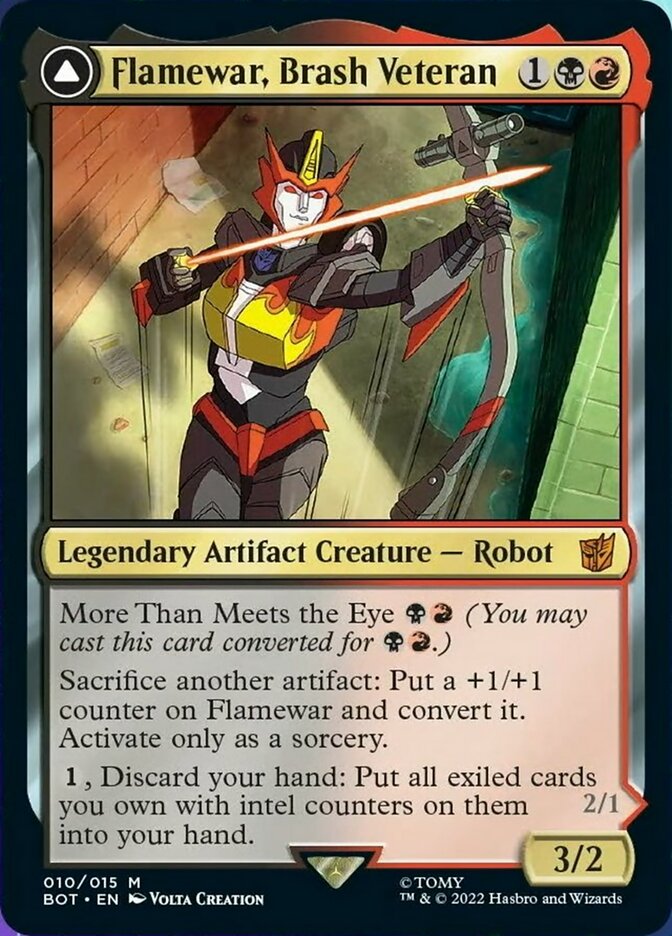 Flamewar, Brash Veteran // Flamewar, Streetwise Operative [Universes Beyond: Transformers] | Eastridge Sports Cards & Games