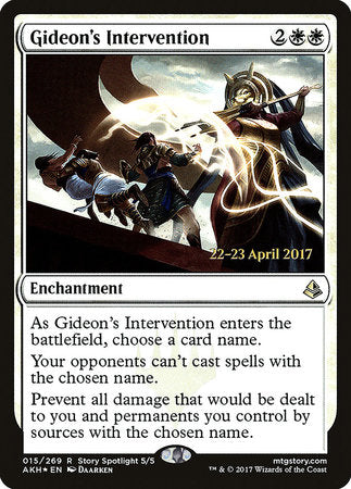 Gideon's Intervention [Amonkhet Promos] | Eastridge Sports Cards & Games